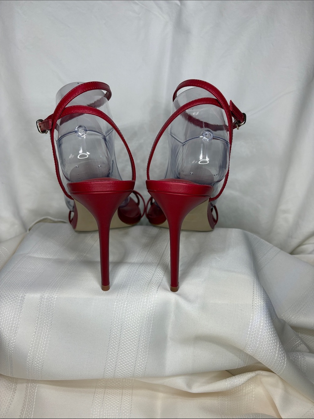 Steve Madden Jypsey Red Strappy Stiletto Sandals Sz 10M - Picture 4 of 11